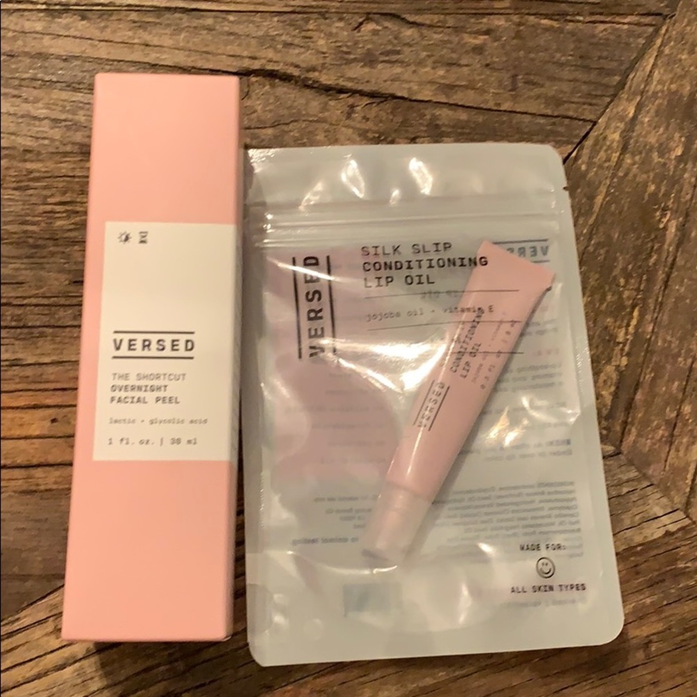 Versed lip oil and overnight peel